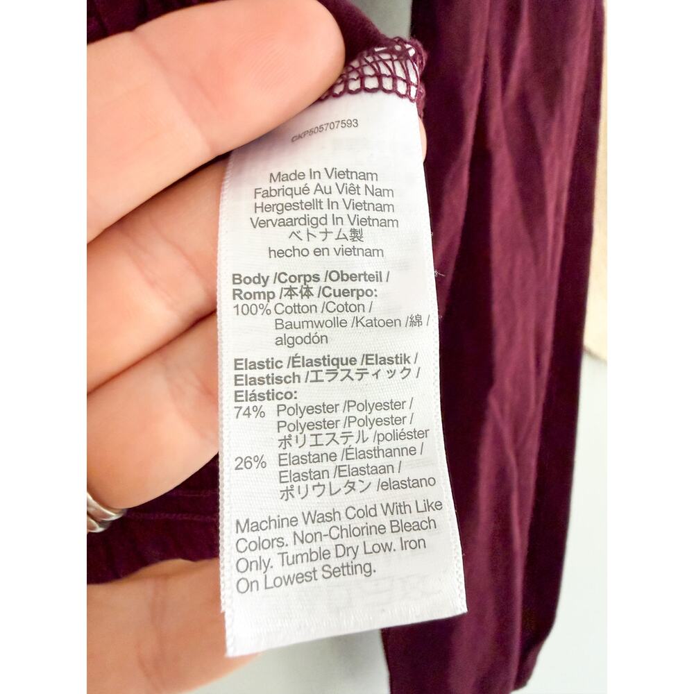 Madewell | NWT Smocked Boatneck Top Dark Pomegranate | Sz S - Picture 6 of 9